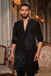 Buy Darzi House Black Crepe Beads, Stones, Embroidery Mirage Hand Embellished Kurta Set Buy_Darzi House_Black Crepe Beads, Stones, Embroidery Mirage Hand Embellished Kurta Set