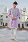 Buy Darzi House Lavender Cotton, Jacquard Embroidery, Beads, Zari Petals And Printed Kurta Set at Aza Fashions Buy_Darzi House_Lavender Cotton, Jacquard Embroidery, Beads, Zari Petals And Printed Kurta Set _at_Aza_Fashions
