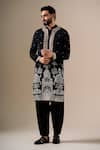 Darzi House Black Chinon Gota Patti, Sequins, Applique Darbar Grandeur Embellished Kurta Set Online at Aza Fashions Darzi House_Black Chinon Gota Patti, Sequins, Applique Darbar Grandeur Embellished Kurta Set _Online_at_Aza_Fashions
