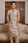 Buy Darzi House Beige Modal Mirrors, Foil Printing Reflections In Bloom Printed Kurta Set Online at Aza Fashions Buy_Darzi House_Beige Modal Mirrors, Foil Printing Reflections In Bloom Printed Kurta Set _Online_at_Aza_Fashions