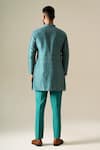 Shop Darzi House Green Chanderi Cotton Beads, Sequins Teal Garden Kurta Set at Aza Fashions Shop_Darzi House_Green Chanderi Cotton Beads, Sequins Teal Garden Kurta Set _at_Aza_Fashions