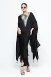SOBARIKO Black Modal, Satin Round Neck Trisha Silk Cape And Skirt Set Online at Aza Fashions SOBARIKO_Black Modal, Satin Round Neck Trisha Silk Cape And Skirt Set _Online_at_Aza_Fashions
