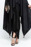Shop SOBARIKO Black Modal, Satin Round Neck Trisha Silk Cape And Skirt Set Online at Aza Fashions Shop_SOBARIKO_Black Modal, Satin Round Neck Trisha Silk Cape And Skirt Set _Online_at_Aza_Fashions