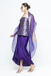 Buy SOBARIKO Purple Modal, Satin, Silk, Organza Zari Open Neck, Dela Cape Draped Skirt Set Online at Aza Fashions Buy_SOBARIKO_Purple Modal, Satin, Silk, Organza Zari Open Neck, Dela Cape Draped Skirt Set _Online_at_Aza_Fashions