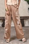 Buy BAANI KHURANA Beige Satin, Linen Embroidery Square Neck Top And Pant Set Online at Aza Fashions Buy_BAANI KHURANA_Beige Satin, Linen Embroidery Square Neck Top And Pant Set _Online_at_Aza_Fashions