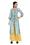 Buy_Soup By Sougat Paul_Blue Light Kurta With Palazzos _at_Aza_Fashions
