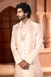Arihant Rai Sinha Pink Silk, Dupion Embroidery Floral Vine Sherwani Pant Set Online Arihant Rai Sinha_Pink Silk, Dupion Embroidery Floral Vine Sherwani Pant Set _Online