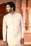 Buy_Arihant Rai Sinha_Cream Silk, Dupion Embroidery Sherwani And Pant Set _Online_at_Aza_Fashions