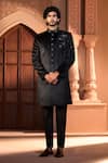 Buy Arihant Rai Sinha Black Velvet, Dupion, Silk Embroidery Sherwani Set at Aza Fashions Buy_Arihant Rai Sinha_Black Velvet, Dupion, Silk Embroidery Sherwani Set _at_Aza_Fashions