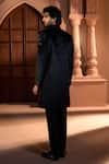 Arihant Rai Sinha Black Velvet, Dupion, Silk Embroidery Sherwani Set Online at Aza Fashions Arihant Rai Sinha_Black Velvet, Dupion, Silk Embroidery Sherwani Set _Online_at_Aza_Fashions