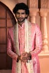 Buy Arihant Rai Sinha Pink Jacquard, Silk, Dupion Embroidery, Metallic Pure Banarasi Sherwani Set Online at Aza Fashions Buy_Arihant Rai Sinha_Pink Jacquard, Silk, Dupion Embroidery, Metallic Pure Banarasi Sherwani Set _Online_at_Aza_Fashions