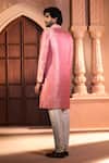 Arihant Rai Sinha Pink Jacquard, Silk, Dupion Embroidery, Metallic Pure Banarasi Sherwani Set Online at Aza Fashions Arihant Rai Sinha_Pink Jacquard, Silk, Dupion Embroidery, Metallic Pure Banarasi Sherwani Set _Online_at_Aza_Fashions