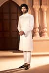 Shop Arihant Rai Sinha Cream Silk, Dupion Embroidery, Sequins Tonal Sherwani Set Online at Aza Fashions Shop_Arihant Rai Sinha_Cream Silk, Dupion Embroidery, Sequins Tonal Sherwani Set _Online_at_Aza_Fashions