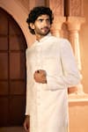 Arihant Rai Sinha Cream Silk, Dupion Embroidery, Sequins Tonal Sherwani Set at Aza Fashions Arihant Rai Sinha_Cream Silk, Dupion Embroidery, Sequins Tonal Sherwani Set _at_Aza_Fashions