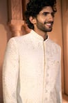 Buy Arihant Rai Sinha Cream Silk, Dupion Embroidery, Sequins Tonal Sherwani Set Online Buy_Arihant Rai Sinha_Cream Silk, Dupion Embroidery, Sequins Tonal Sherwani Set _Online