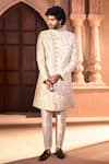 Buy Arihant Rai Sinha Cream Silk, Dupion Embroidery Paisley Sherwani Set Buy_Arihant Rai Sinha_Cream Silk, Dupion Embroidery Paisley Sherwani Set