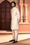 Shop Arihant Rai Sinha Cream Silk, Dupion Embroidery Paisley Sherwani Set Shop_Arihant Rai Sinha_Cream Silk, Dupion Embroidery Paisley Sherwani Set