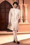 Buy Arihant Rai Sinha Cream Silk, Dupion Embroidery Paisley Sherwani Set Online Buy_Arihant Rai Sinha_Cream Silk, Dupion Embroidery Paisley Sherwani Set _Online