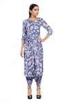 Buy_Soup By Sougat Paul_Purple Printed Dhoti Jumpsuit _at_Aza_Fashions