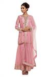 Buy_Neha Khullar_Pink Rose Embroidered Kurta Set _at_Aza_Fashions