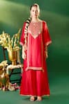Samyukta Singhania Red , , Shantoon, Embroidery, Zari, Kurta Sharara Set Online at Aza Fashions Samyukta Singhania_Red , , Shantoon, Embroidery, Zari, Kurta Sharara Set _Online_at_Aza_Fashions