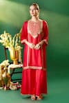 Buy Samyukta Singhania Red , , Shantoon, Embroidery, Zari, Kurta Sharara Set Online at Aza Fashions Buy_Samyukta Singhania_Red , , Shantoon, Embroidery, Zari, Kurta Sharara Set _Online_at_Aza_Fashions