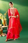 Buy Samyukta Singhania Red , , Shantoon, Embroidery, Zari, Kurta Sharara Set Online Buy_Samyukta Singhania_Red , , Shantoon, Embroidery, Zari, Kurta Sharara Set _Online