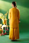 Shop Samyukta Singhania Mustard Silk, Shantoon, Chiffon Embroidery, Sequins, Metallic Kurta Sharara Set at Aza Fashions Shop_Samyukta Singhania_Mustard Silk, Shantoon, Chiffon Embroidery, Sequins, Metallic Kurta Sharara Set _at_Aza_Fashions