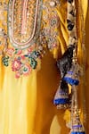 Buy Samyukta Singhania Mustard Silk, Shantoon, Chiffon Embroidery, Sequins, Metallic Kurta Sharara Set Online Buy_Samyukta Singhania_Mustard Silk, Shantoon, Chiffon Embroidery, Sequins, Metallic Kurta Sharara Set _Online