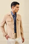 Buy Gargee Designers Beige Corduroy, Cotton Utility Jacket at Aza Fashions Buy_Gargee Designers_Beige Corduroy, Cotton Utility Jacket _at_Aza_Fashions