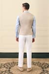 Gargee Designers Beige Cotton, Suiting Flap Pocket Detail Vest Jacket Online at Aza Fashions Gargee Designers_Beige Cotton, Suiting Flap Pocket Detail Vest Jacket _Online_at_Aza_Fashions