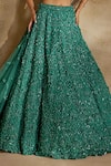 Shop Nitika Gujral Green Net, Satin Beads, Sequins, Crystals, Forest Embellished Lehenga Set Online at Aza Fashions Shop_Nitika Gujral_Green Net, Satin Beads, Sequins, Crystals, Forest Embellished Lehenga Set _Online_at_Aza_Fashions