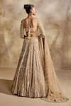 Nitika Gujral Gold Net, Satin Beads, Sequins, Crystals, Embellished Champagne Lehenga Set Online at Aza Fashions Nitika Gujral_Gold Net, Satin Beads, Sequins, Crystals, Embellished Champagne Lehenga Set _Online_at_Aza_Fashions