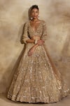 Buy Nitika Gujral Gold Net, Satin Beads, Sequins, Crystals, Embellished Champagne Lehenga Set at Aza Fashions Buy_Nitika Gujral_Gold Net, Satin Beads, Sequins, Crystals, Embellished Champagne Lehenga Set _at_Aza_Fashions