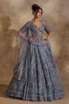 Buy Nitika Gujral Gray Net, Satin Embroidery, Beads, Crystals, Tonal Embellished Lehenga Set at Aza Fashions Buy_Nitika Gujral_Gray Net, Satin Embroidery, Beads, Crystals, Tonal Embellished Lehenga Set _at_Aza_Fashions