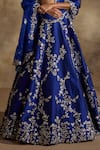 Nitika Gujral Blue Taffeta, Shantoon, Organza Embroidery, Beads, Electric Work Lehenga Set at Aza Fashions Nitika Gujral_Blue Taffeta, Shantoon, Organza Embroidery, Beads, Electric Work Lehenga Set _at_Aza_Fashions