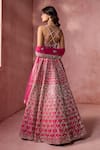Nitika Gujral Fuchsia Taffeta, Shantoon, Tulle Zari, Mirrors, Geometric Pattern Lehenga Set Online at Aza Fashions Nitika Gujral_Fuchsia Taffeta, Shantoon, Tulle Zari, Mirrors, Geometric Pattern Lehenga Set _Online_at_Aza_Fashions