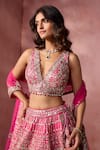 Buy Nitika Gujral Fuchsia Taffeta, Shantoon, Tulle Zari, Mirrors, Geometric Pattern Lehenga Set Online at Aza Fashions Buy_Nitika Gujral_Fuchsia Taffeta, Shantoon, Tulle Zari, Mirrors, Geometric Pattern Lehenga Set _Online_at_Aza_Fashions