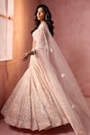 Buy Nitika Gujral Blush Net, Satin Sequins, Beads, Crystals, Toal Floral Pattern Lehenga Set Online at Aza Fashions Buy_Nitika Gujral_Blush Net, Satin Sequins, Beads, Crystals, Toal Floral Pattern Lehenga Set _Online_at_Aza_Fashions
