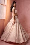 Buy Nitika Gujral Blush Net, Satin Sequins, Beads, Crystals, Toal Floral Pattern Lehenga Set Buy_Nitika Gujral_Blush Net, Satin Sequins, Beads, Crystals, Toal Floral Pattern Lehenga Set