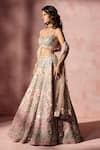 Buy Nitika Gujral Rose Gold Organza, Satin, Net Embroidery, Mirrors, Pink Ombre Lehenga Set Online at Aza Fashions Buy_Nitika Gujral_Rose Gold Organza, Satin, Net Embroidery, Mirrors, Pink Ombre Lehenga Set _Online_at_Aza_Fashions