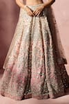 Nitika Gujral Rose Gold Organza, Satin, Net Embroidery, Mirrors, Pink Ombre Lehenga Set at Aza Fashions Nitika Gujral_Rose Gold Organza, Satin, Net Embroidery, Mirrors, Pink Ombre Lehenga Set _at_Aza_Fashions