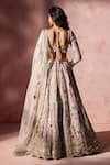 Nitika Gujral Pink Organza Embroidery, Sequins, Mirrors, Tassels, Applique Dusty Lehenga Set Online at Aza Fashions Nitika Gujral_Pink Organza Embroidery, Sequins, Mirrors, Tassels, Applique Dusty Lehenga Set _Online_at_Aza_Fashions