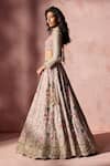 Nitika Gujral Pink Organza Embroidery, Sequins, Mirrors, Tassels, Applique Dusty Lehenga Set Online Nitika Gujral_Pink Organza Embroidery, Sequins, Mirrors, Tassels, Applique Dusty Lehenga Set _Online