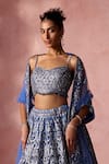 Buy Nitika Gujral Blue Net, Satin Embroidery, Beads, Crystals, Applique, Sequins, Lehenga Set Online at Aza Fashions Buy_Nitika Gujral_Blue Net, Satin Embroidery, Beads, Crystals, Applique, Sequins, Lehenga Set _Online_at_Aza_Fashions
