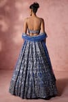 Nitika Gujral Blue Net, Satin Embroidery, Beads, Crystals, Applique, Sequins, Lehenga Set Online at Aza Fashions Nitika Gujral_Blue Net, Satin Embroidery, Beads, Crystals, Applique, Sequins, Lehenga Set _Online_at_Aza_Fashions