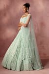 Buy Nitika Gujral Mint Net, Satin Beads, Sequins, Crystals, Embroidery Floral Pattern Lehenga Set Online at Aza Fashions Buy_Nitika Gujral_Mint Net, Satin Beads, Sequins, Crystals, Embroidery Floral Pattern Lehenga Set _Online_at_Aza_Fashions