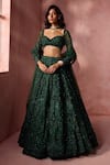 Buy Nitika Gujral Green Net, Satin Sequins, Beads, Crystals, Metallic Embellished Lehenga Set at Aza Fashions Buy_Nitika Gujral_Green Net, Satin Sequins, Beads, Crystals, Metallic Embellished Lehenga Set _at_Aza_Fashions