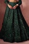 Nitika Gujral Green Net, Satin Sequins, Beads, Crystals, Metallic Embellished Lehenga Set at Aza Fashions Nitika Gujral_Green Net, Satin Sequins, Beads, Crystals, Metallic Embellished Lehenga Set _at_Aza_Fashions