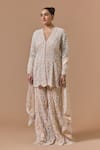 Shop Nitika Gujral Blush Net, Satin Beads, Sequins, Crystals, Zari, Pink Dori Kurta Sharara Set Online at Aza Fashions Shop_Nitika Gujral_Blush Net, Satin Beads, Sequins, Crystals, Zari, Pink Dori Kurta Sharara Set _Online_at_Aza_Fashions